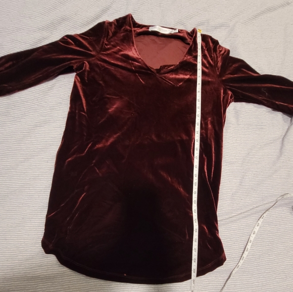 Ruby velvet dress / tunic - Picture 4 of 5